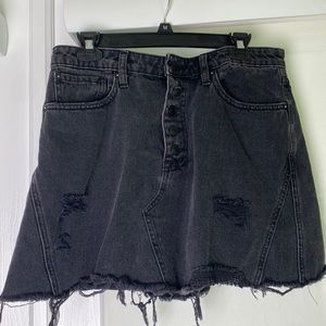 Free People ✨ Black Jean Skirt
